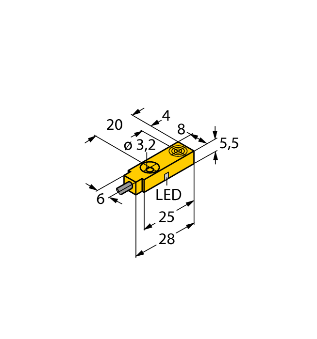 Датчик индуктивный нечувствительный к внешним магнитным полям TURCK BI2-Q5.5 Датчики магнитного поля (Холла)