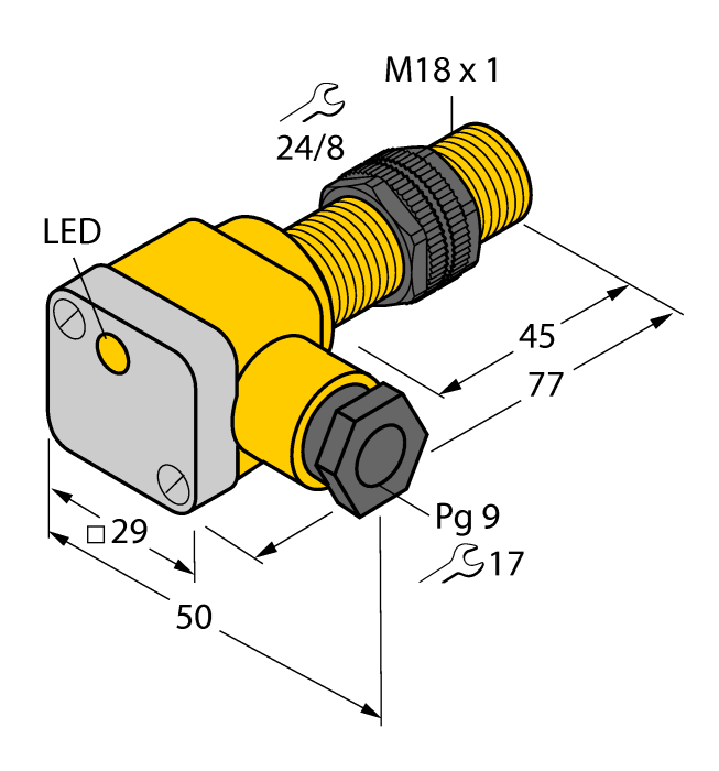 Датчик индуктивный TURCK BI5-P18SK Датчики положения (расстояния)