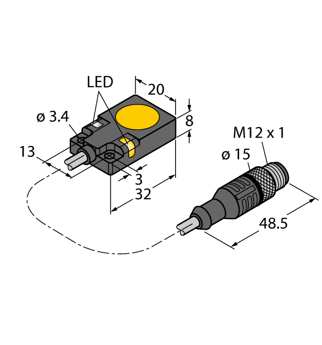 Turck BI7-Q08 Датчики оптические