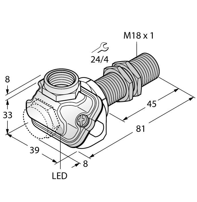 Turck BI8U-EM18WDTC Датчики оптические