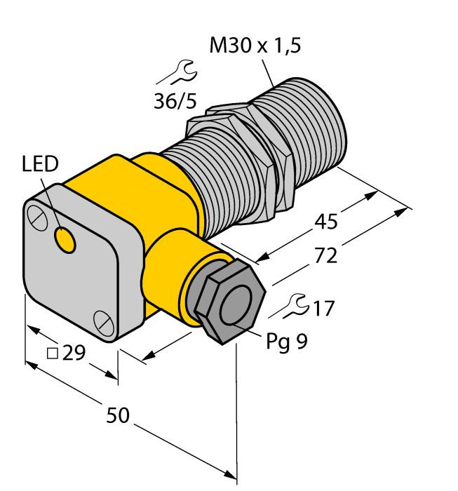 Датчик индуктивный TURCK BI10-G30SK Датчики положения (расстояния)