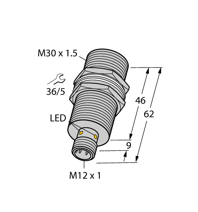 Датчик индуктивный нечувствительный к внешним магнитным полям TURCK BI10-MT30 Датчики магнитного поля (Холла)