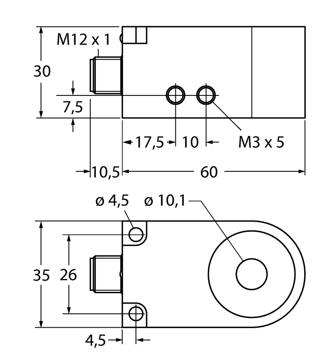 Датчик индуктивный-кольцевой датчик TURCK BI10R-W30 Датчики магнитного поля (Холла)