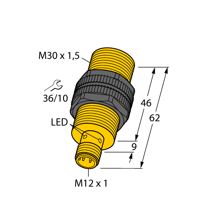 Датчик индуктивный TURCK BI10U-S30 Датчики положения (расстояния)