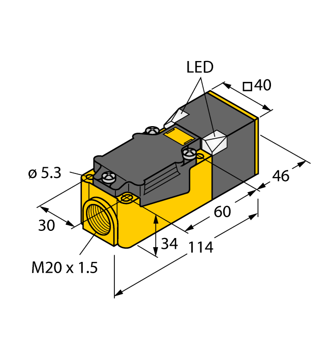 Датчик индуктивный с увеличенным расстоянием переключения TURCK BI20U-CP40 Датчики положения (расстояния)