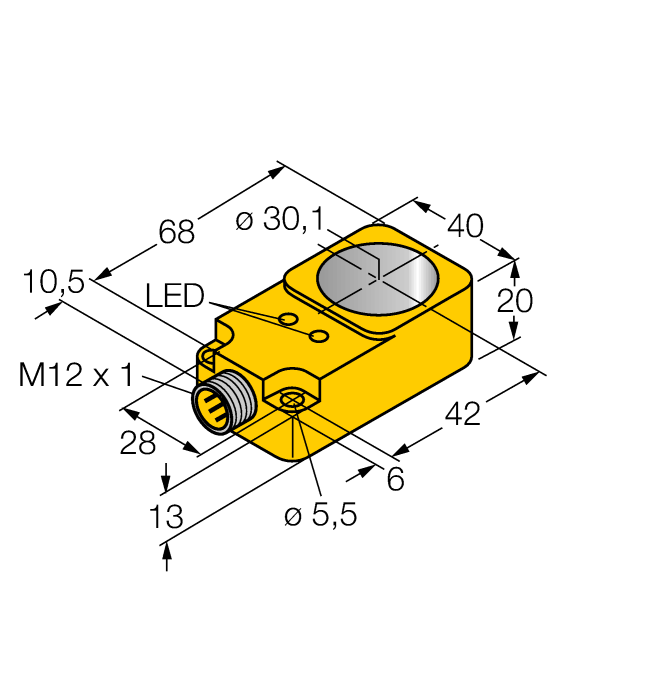 Датчик индуктивный-кольцевой датчик TURCK BI30R-Q20 Датчики магнитного поля (Холла)