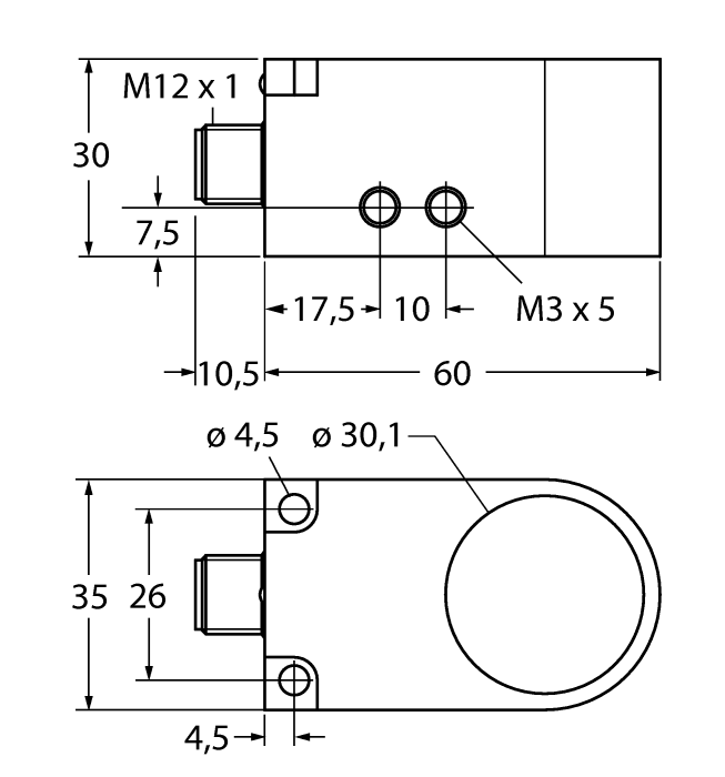 Датчик индуктивный-кольцевой датчик TURCK BI30R-W30 Датчики магнитного поля (Холла)