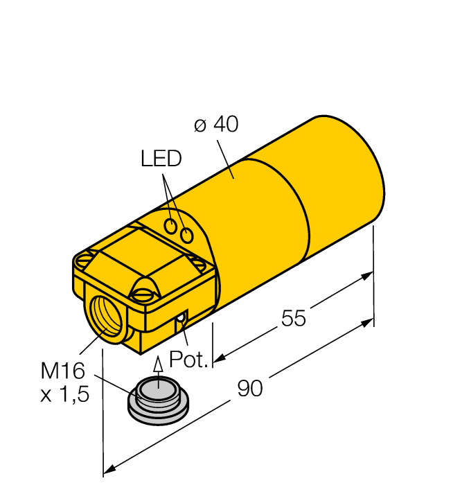 Turck DBI15U-K40SR Датчики положения (расстояния)