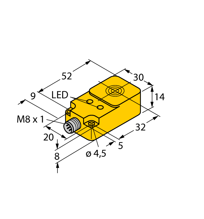 Датчик индуктивный TURCK NI20-Q14 Датчики положения (расстояния)