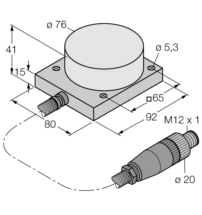 Датчик индуктивный с расширенным диапазоном температур TURCK NI40-CQ80 Датчики положения (расстояния)