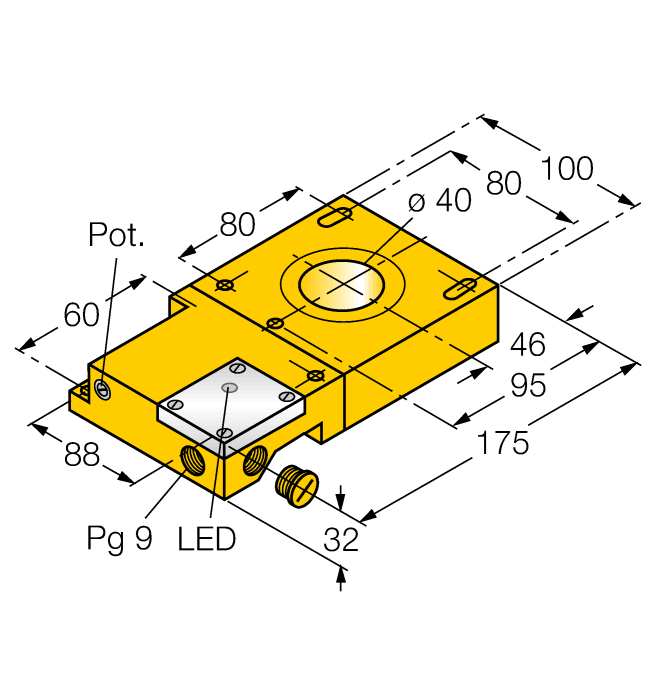 Датчик индуктивный-прямоугольный датчик TURCK NI40F-S32SR Датчики магнитного поля (Холла)