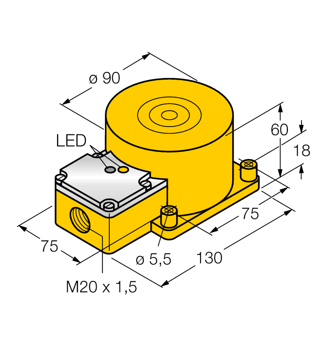 Turck NI60-K90SR Датчики положения (расстояния)