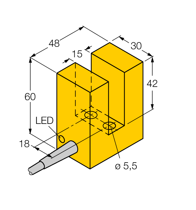 Датчик индуктивный-щелевой тип TURCK SI15-K30 Датчики оптические