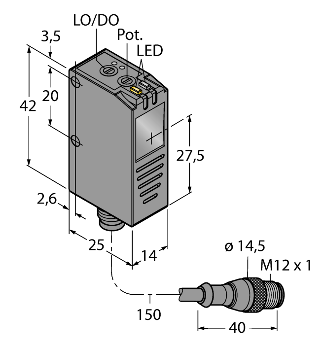 Датчик фотоэлектрический-Luminescence Sensor TURCK Banner Q26NLUMQ Датчики оптические