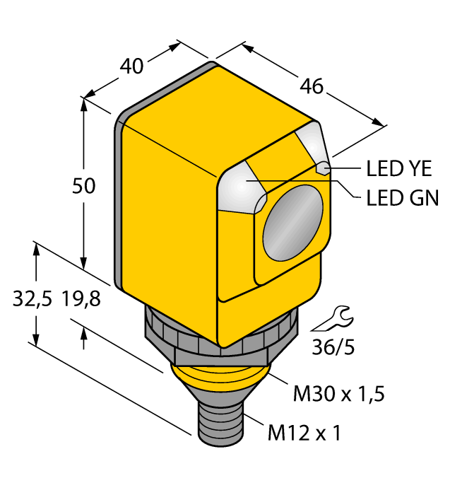 Датчик фотоэлектрический-оппозитный датчик (излучатель) TURCK Banner Q403EQ Датчики магнитного поля (Холла)