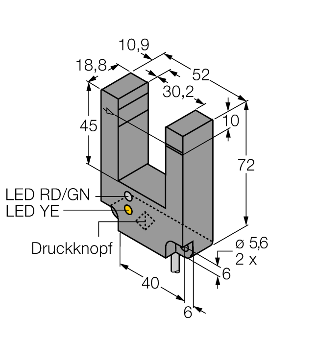 Датчик фотоэлектрический-рефлективный датчик с разветвлением TURCK Banner SL30VB6V Датчики магнитного поля (Холла)