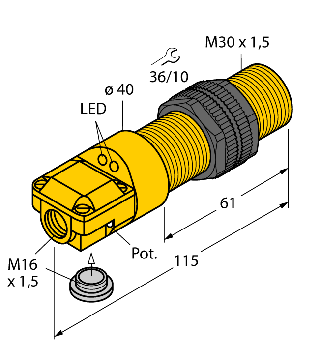 Датчик емкостной TURCK BC10-P30SR Датчики положения (расстояния)