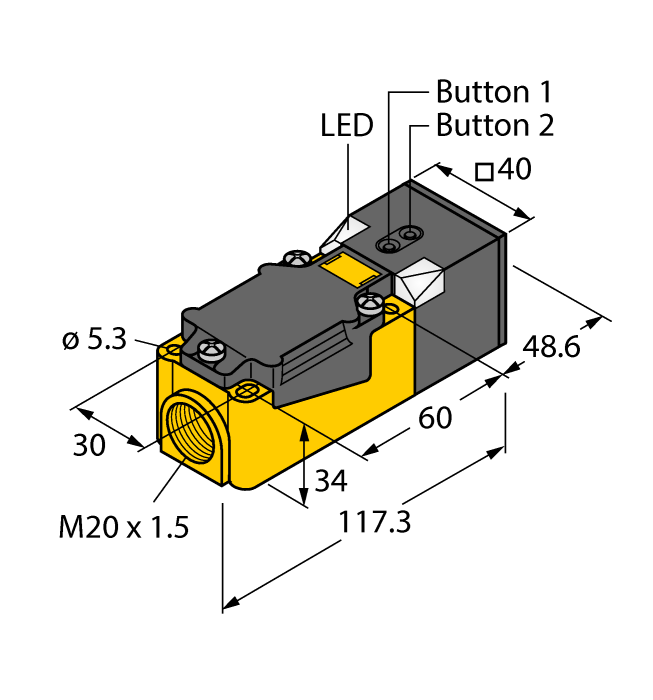 Датчик ультразвуковой-диффузионный датчик TURCK RU200-CP40 Датчики магнитного поля (Холла)