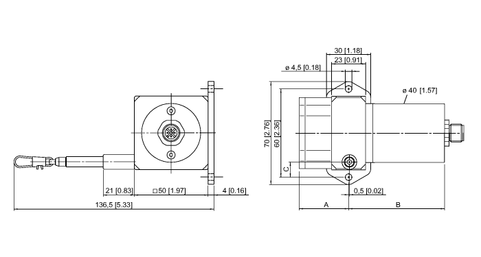 Turck DW250-70 Датчики положения (расстояния)