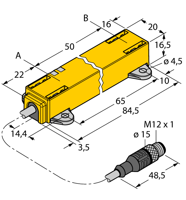 Датчик линейного положения индуктивный TURCK LI50P1-Q17LM1 Датчики положения (расстояния)