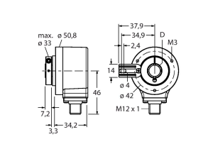 Энкодер инкрементальный-линейка Industrial TURCK REI-12H12T Датчики положения (расстояния)