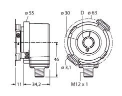 Энкодер инкрементальный-линейка Industrial TURCK REI-12H15E Датчики положения (расстояния)