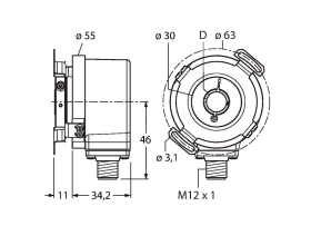 Turck REI-E-114I15E Датчики положения (расстояния)