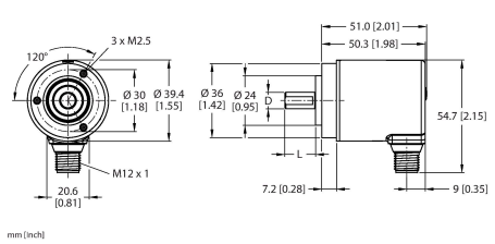 Энкодер угловой абсолютный-многооборотный линейка Industrial TURCK REM-97S6C Датчики положения (расстояния)