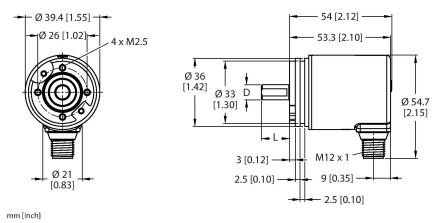 Энкодер угловой абсолютный-многооборотный линейка Industrial TURCK REM-97S6S Датчики положения (расстояния)