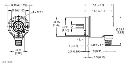 Энкодер угловой абсолютный-многооборотный линейка Industrial TURCK REM-97S10S Датчики положения (расстояния)