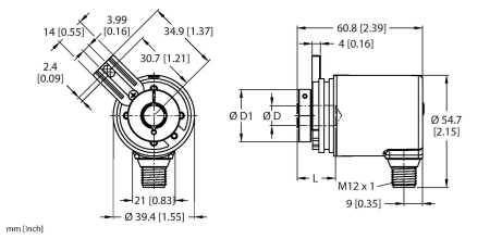 Энкодер угловой абсолютный-многооборотный линейка Industrial TURCK REM-98BA0T Датчики положения (расстояния)