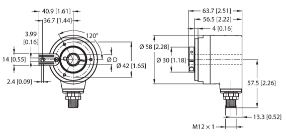 Turck REM-104H12T Датчики положения (расстояния)