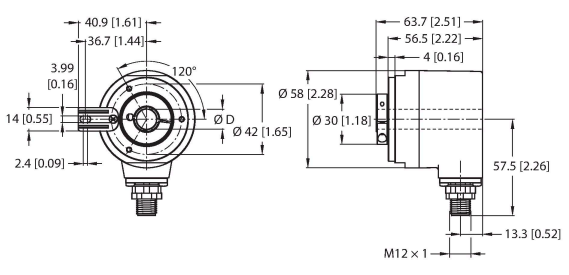 Turck REM-104H14T Датчики положения (расстояния)