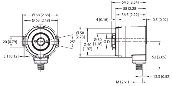 Turck REM-106B12E Датчики положения (расстояния)