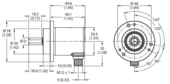 Turck REM-E-195T6C Датчики положения (расстояния)