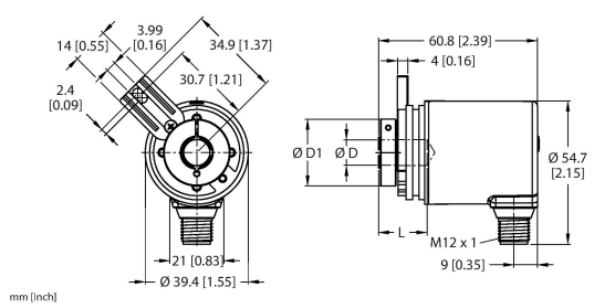 Энкодер угловой абсолютный-однооборотный – IO-Link линейка Industrial TURCK RES-181B6T Датчики положения (расстояния)