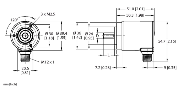 Энкодер угловой абсолютный-однооборотный – IO-Link линейка Industrial TURCK RES-182S6S Датчики положения (расстояния)