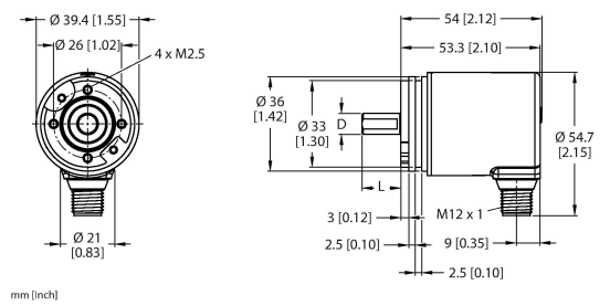 Энкодер угловой абсолютный-однооборотный – IO-Link линейка Industrial TURCK RES-184S8C Датчики положения (расстояния)