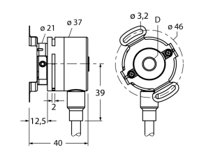 Энкодер инкрементальный-линейка Industrial TURCK RI-09I6E Датчики положения (расстояния)