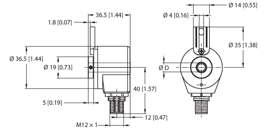 Энкодер инкрементальный-линейка Industrial TURCK RI-09IA0T Датчики положения (расстояния)