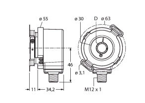 Turck RI-12H8E1 Датчики положения (расстояния)