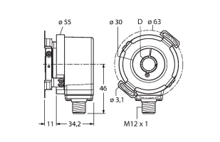 Энкодер инкрементальный-линейка Industrial TURCK RI-12H10E Датчики положения (расстояния)