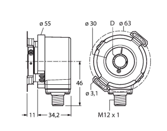 Turck RI-12H12E1 Датчики положения (расстояния)