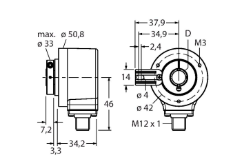 Энкодер инкрементальный-линейка Industrial TURCK RI-12H12T Датчики положения (расстояния)