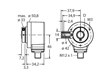 Энкодер инкрементальный-линейка Industrial TURCK RI-12H14T Датчики положения (расстояния)