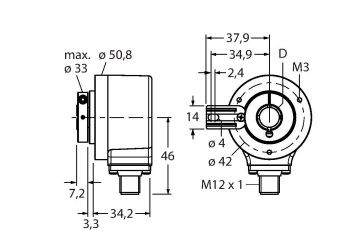 Энкодер инкрементальный-линейка Industrial TURCK RI-12H15T Датчики положения (расстояния)