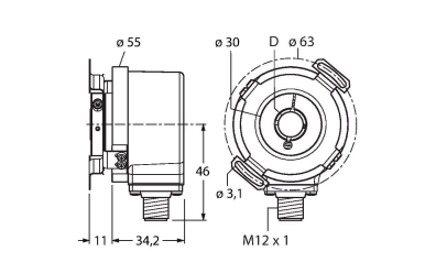 Turck RI-12HA4E1 Датчики положения (расстояния)