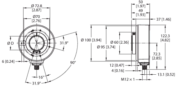 Turck RI-43H20S4 Датчики положения (расстояния)