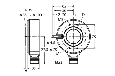 Turck RI-43H25E2 Датчики положения (расстояния)