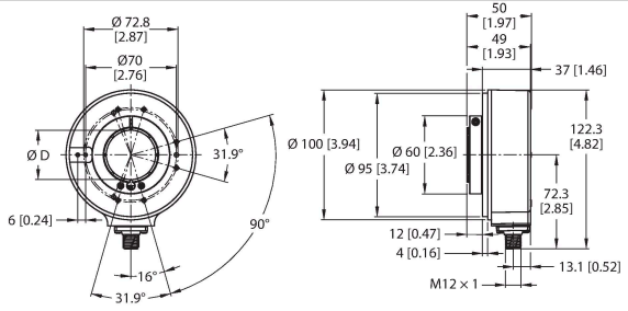 Turck RI-43H30S8 Датчики положения (расстояния)